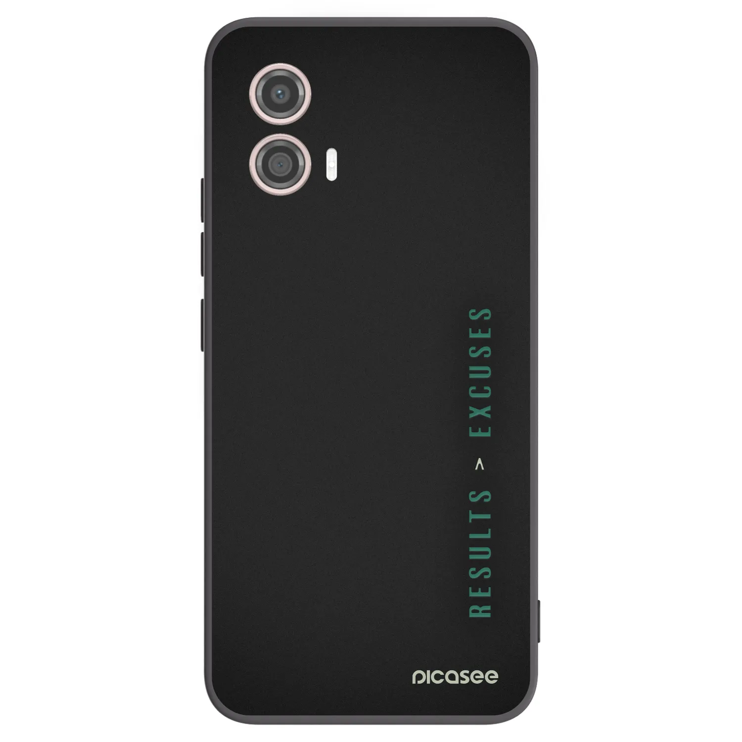 Picasee fekete szilikon tok az alábbi mobiltelefonokra Motorola Moto G53 5G - Results x Excuses