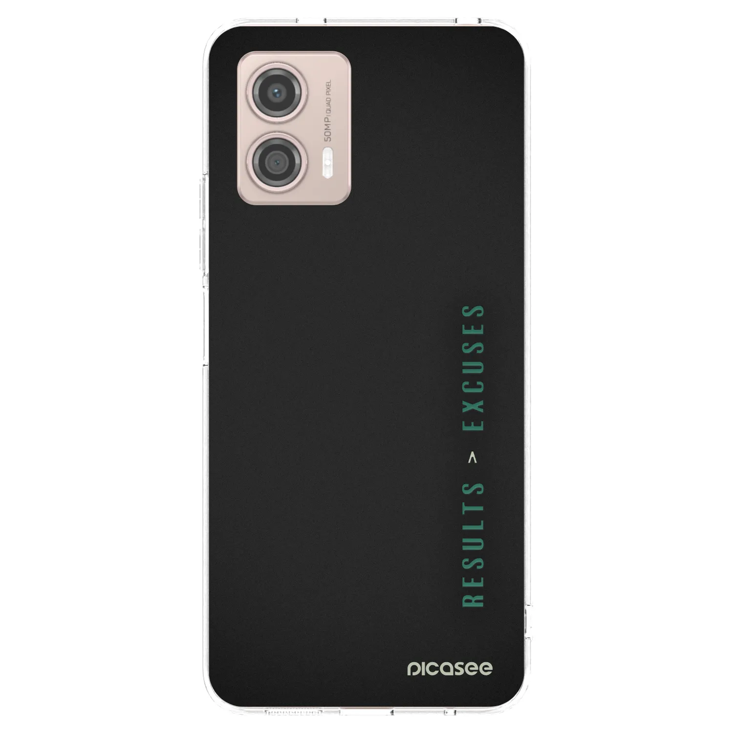 Picasee átlátszó szilikon tok az alábbi mobiltelefonokra Motorola Moto G53 5G - Results x Excuses