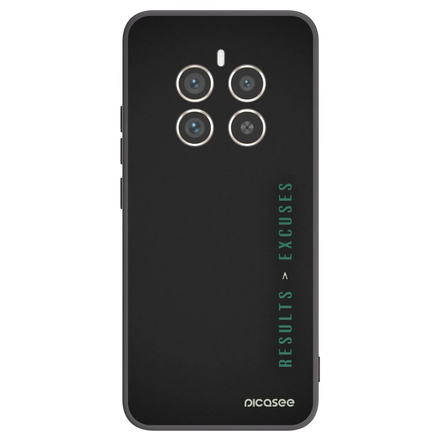 Picasee fekete szilikon tok az alábbi mobiltelefonokra Realme 12 Pro 5G - Results x Excuses