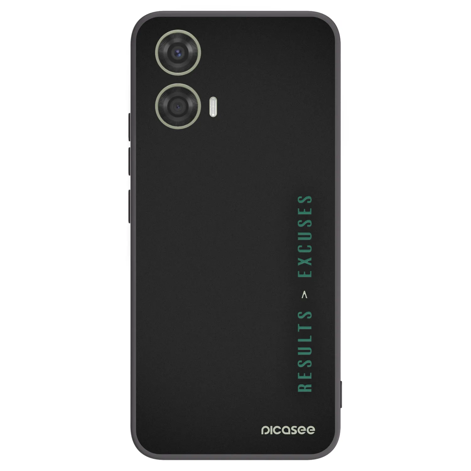 Picasee fekete szilikon tok az alábbi mobiltelefonokra Motorola Moto G24 - Results x Excuses