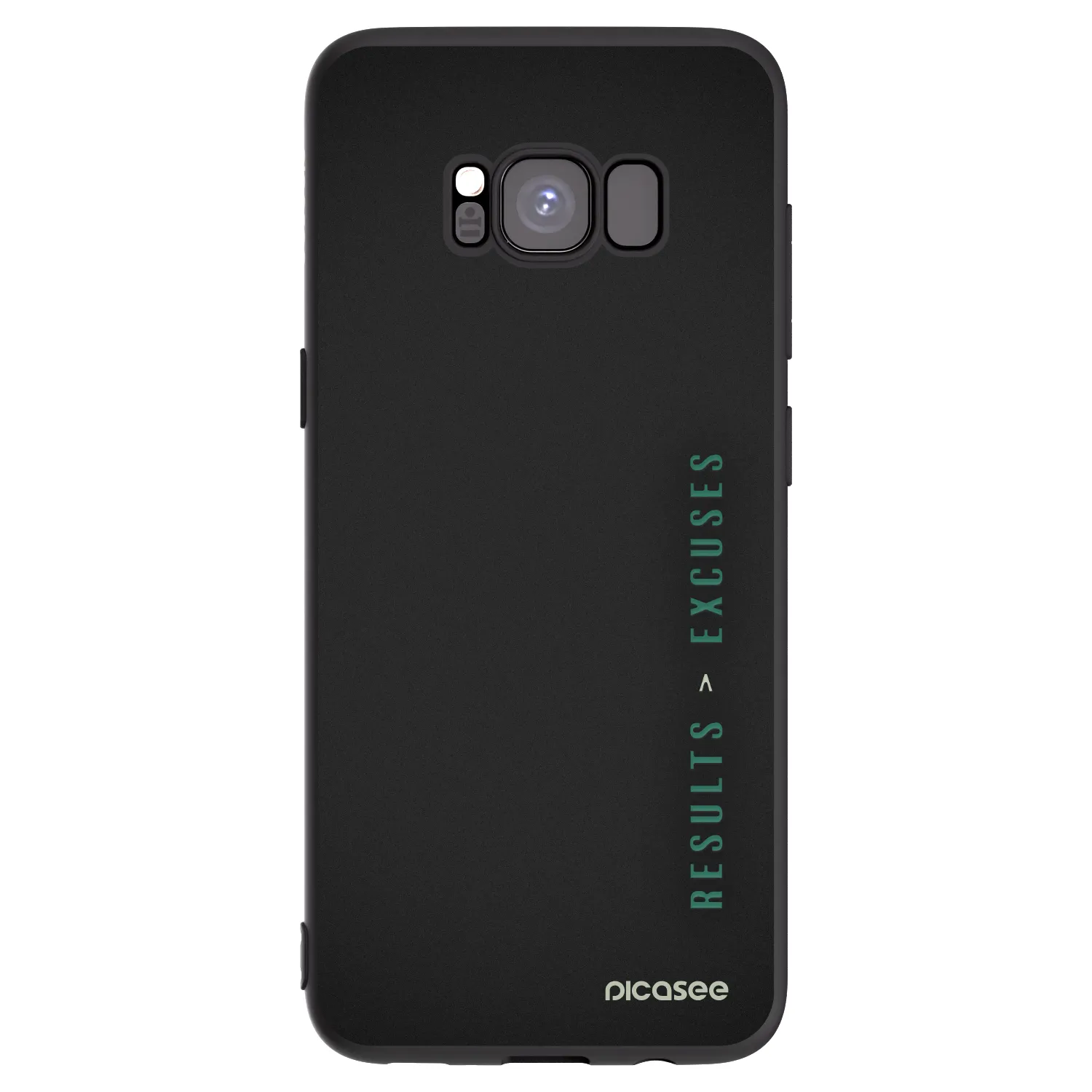 Picasee fekete szilikon tok az alábbi mobiltelefonokra Samsung Galaxy S8 G950F - Results x Excuses