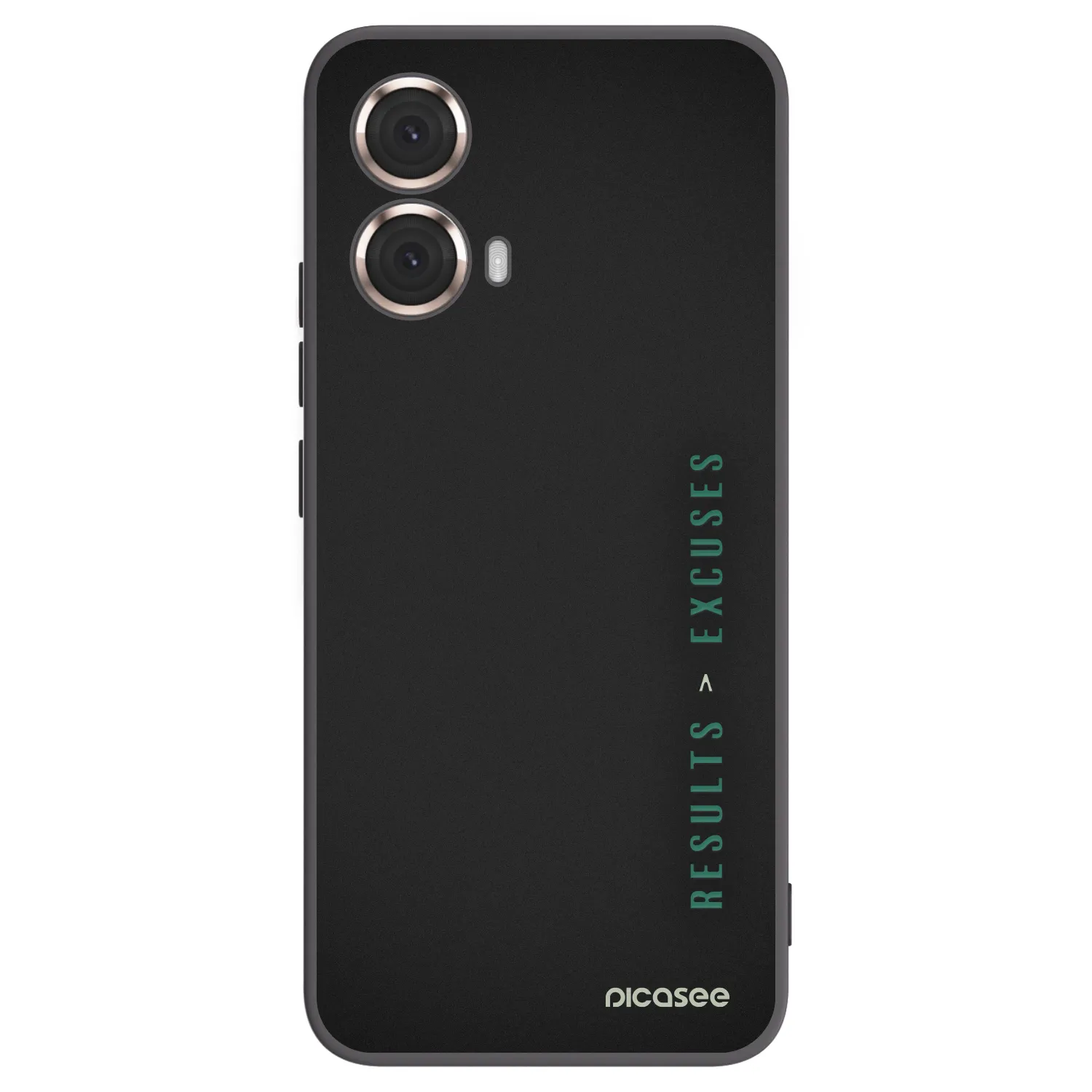 Picasee fekete szilikon tok az alábbi mobiltelefonokra Motorola Moto G85 - Results x Excuses