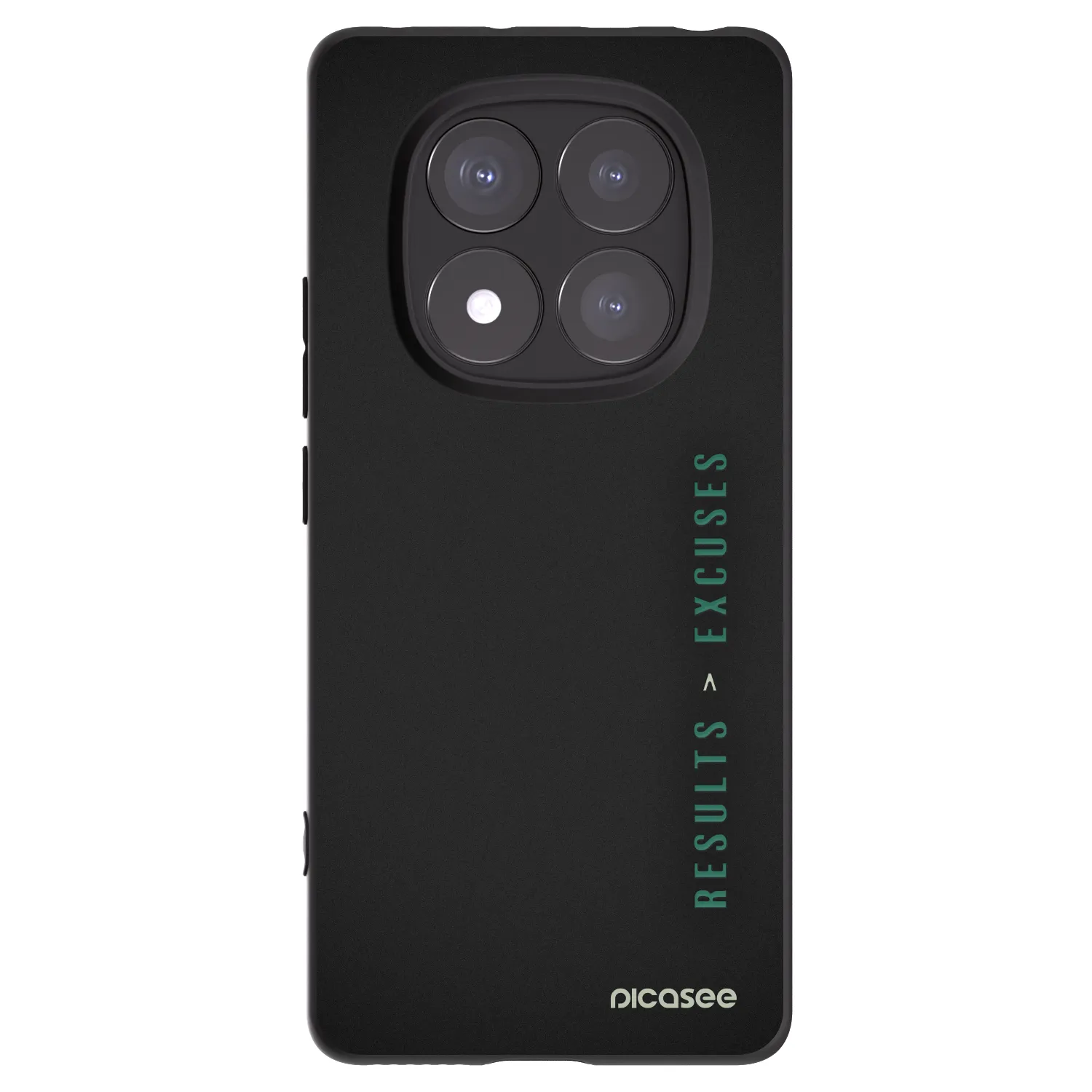 Picasee fekete szilikon tok az alábbi mobiltelefonokra Xiaomi Redmi Note 14 Pro+ 5G - Results x Excuses