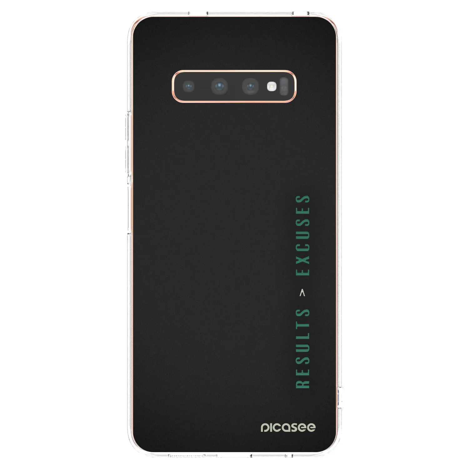 Picasee átlátszó szilikon tok az alábbi mobiltelefonokra Samsung Galaxy S10 Plus G975 - Results x Excuses