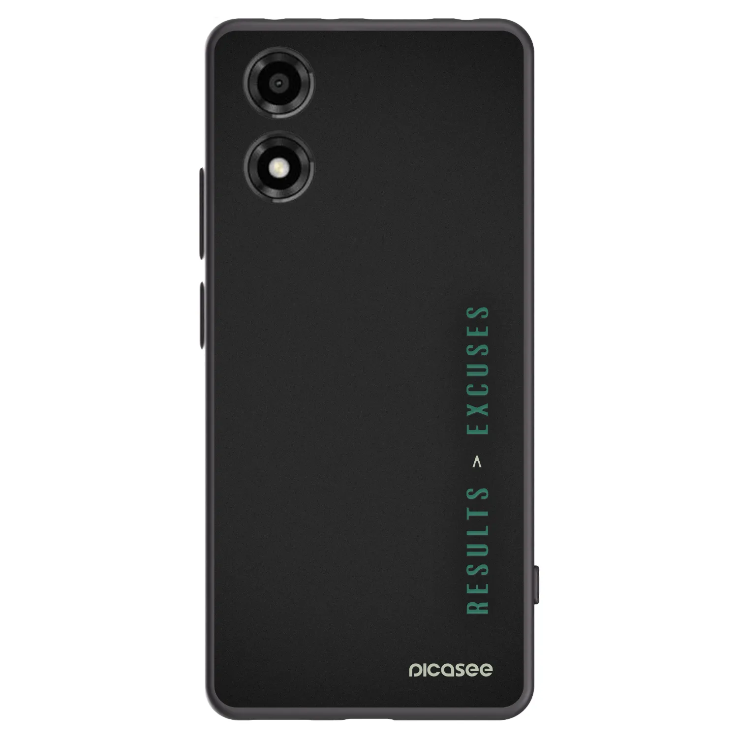 Picasee fekete szilikon tok az alábbi mobiltelefonokra Motorola Moto E14 - Results x Excuses