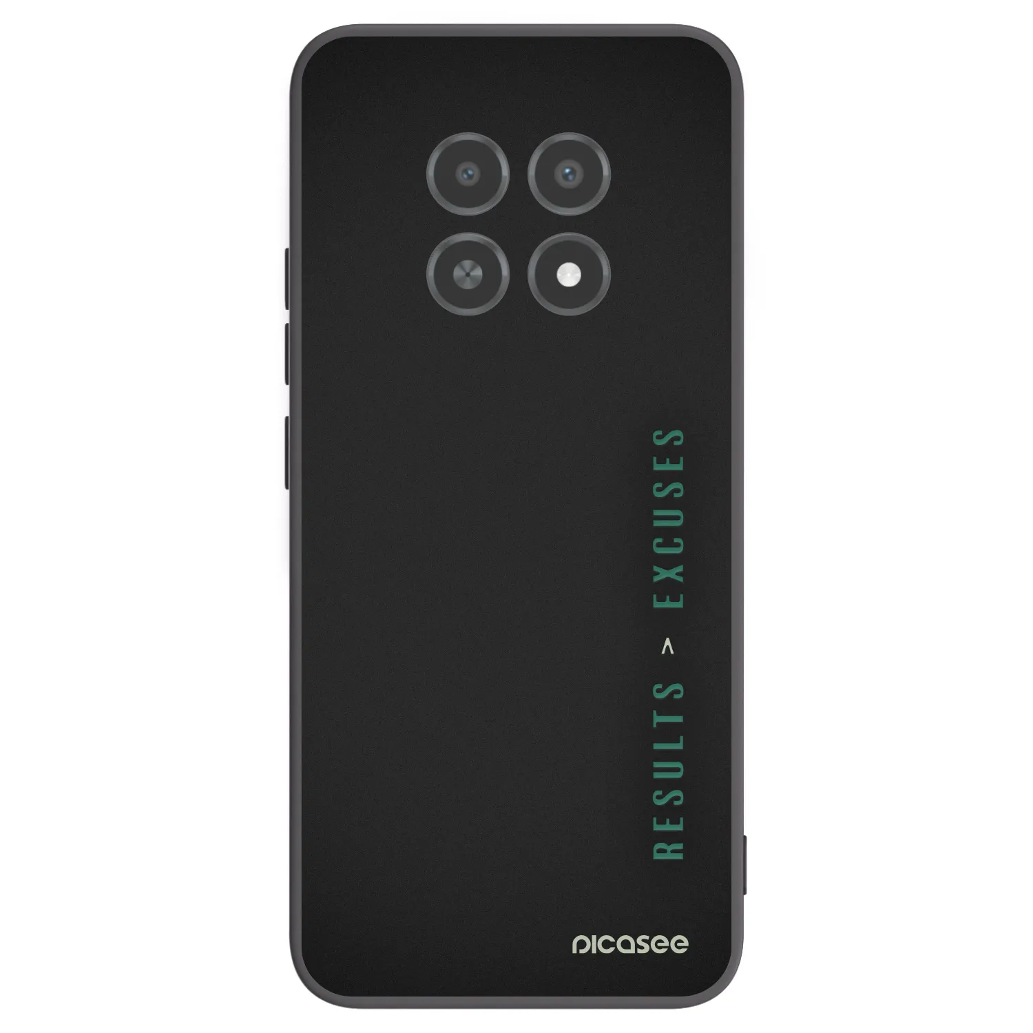Picasee fekete szilikon tok az alábbi mobiltelefonokra Realme 12X - Results x Excuses