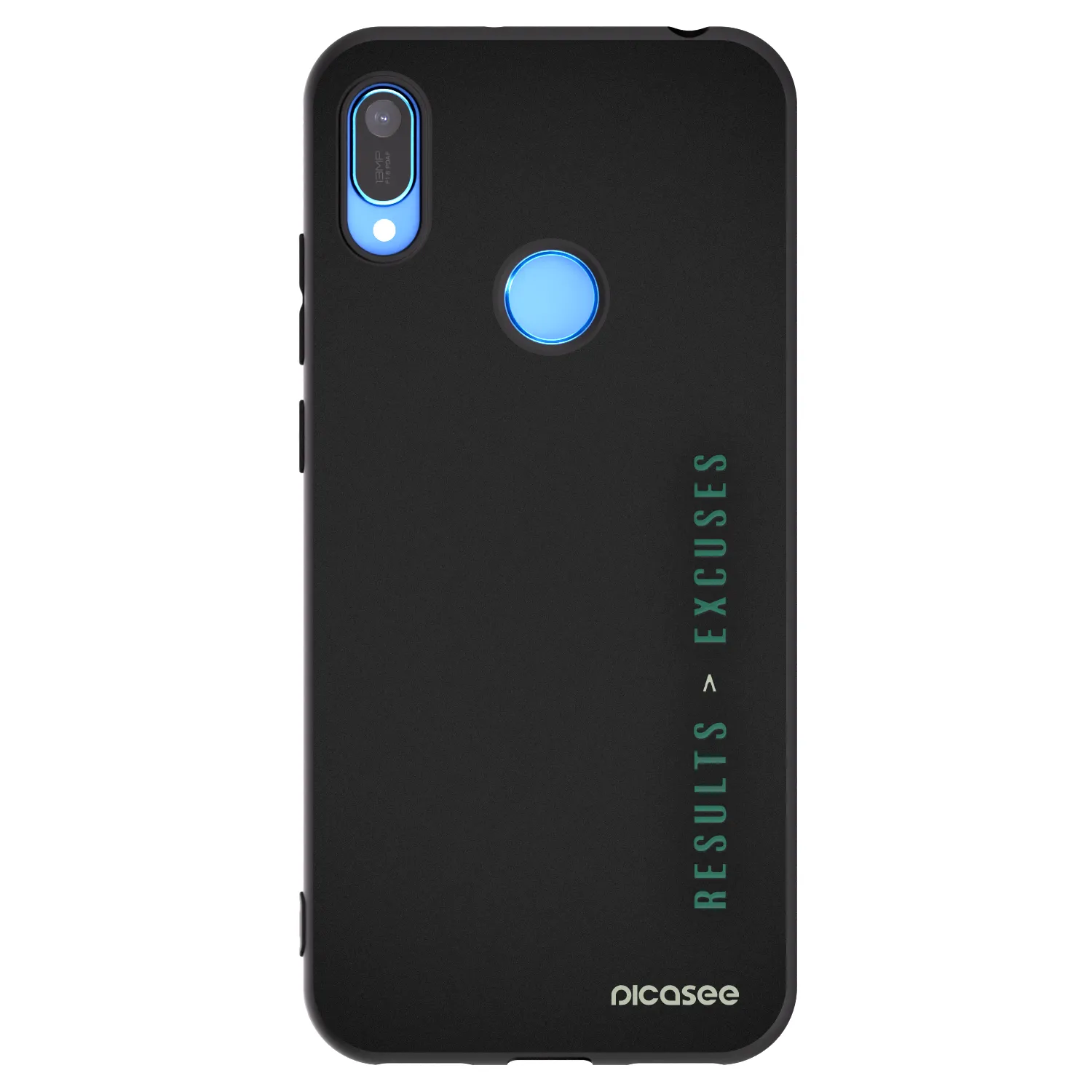 Picasee fekete szilikon tok az alábbi mobiltelefonokra Huawei Y6 2019 - Results x Excuses