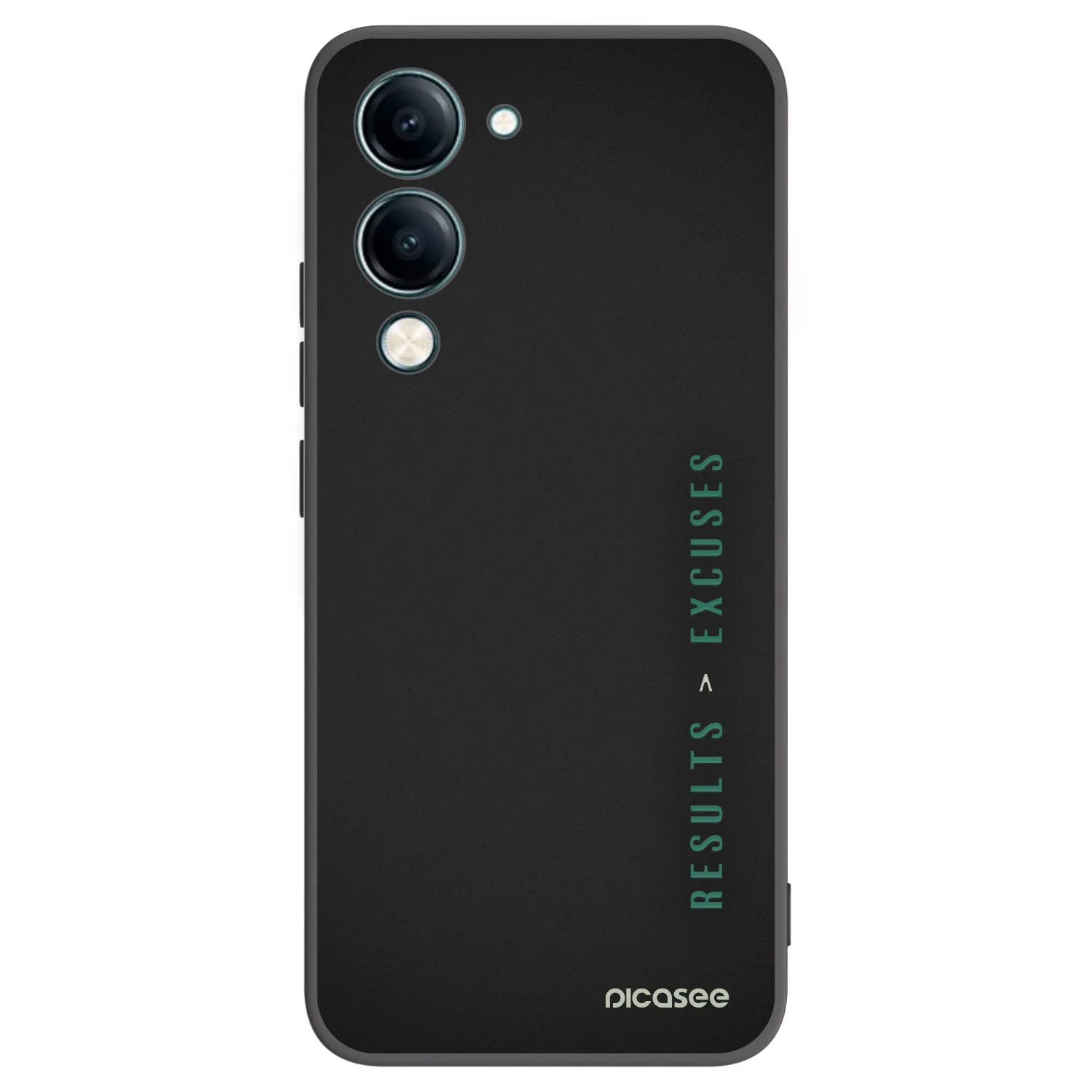 Picasee fekete szilikon tok az alábbi mobiltelefonokra Vivo Y29s 5G - Results x Excuses