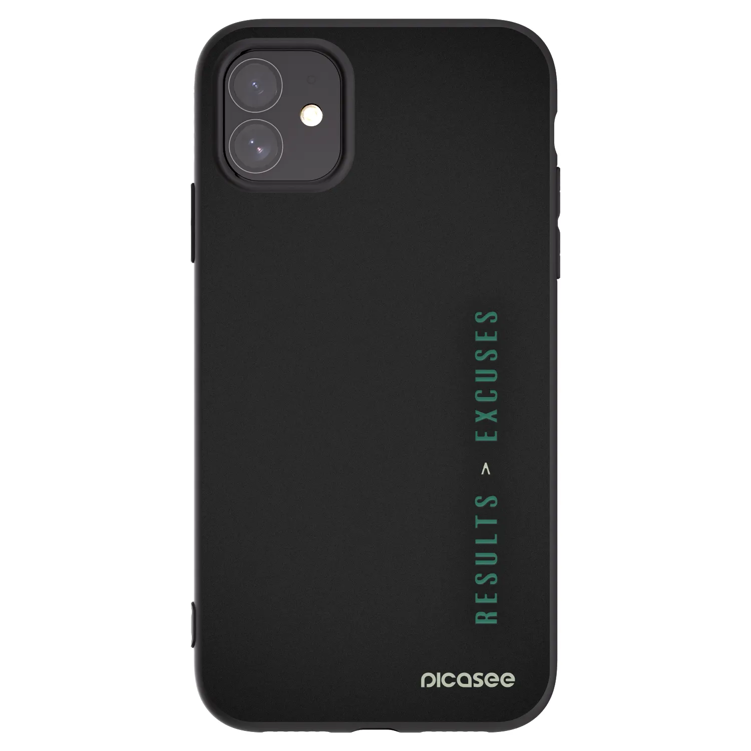 Picasee fekete szilikon tok az alábbi mobiltelefonokra Apple iPhone 11 - Results x Excuses
