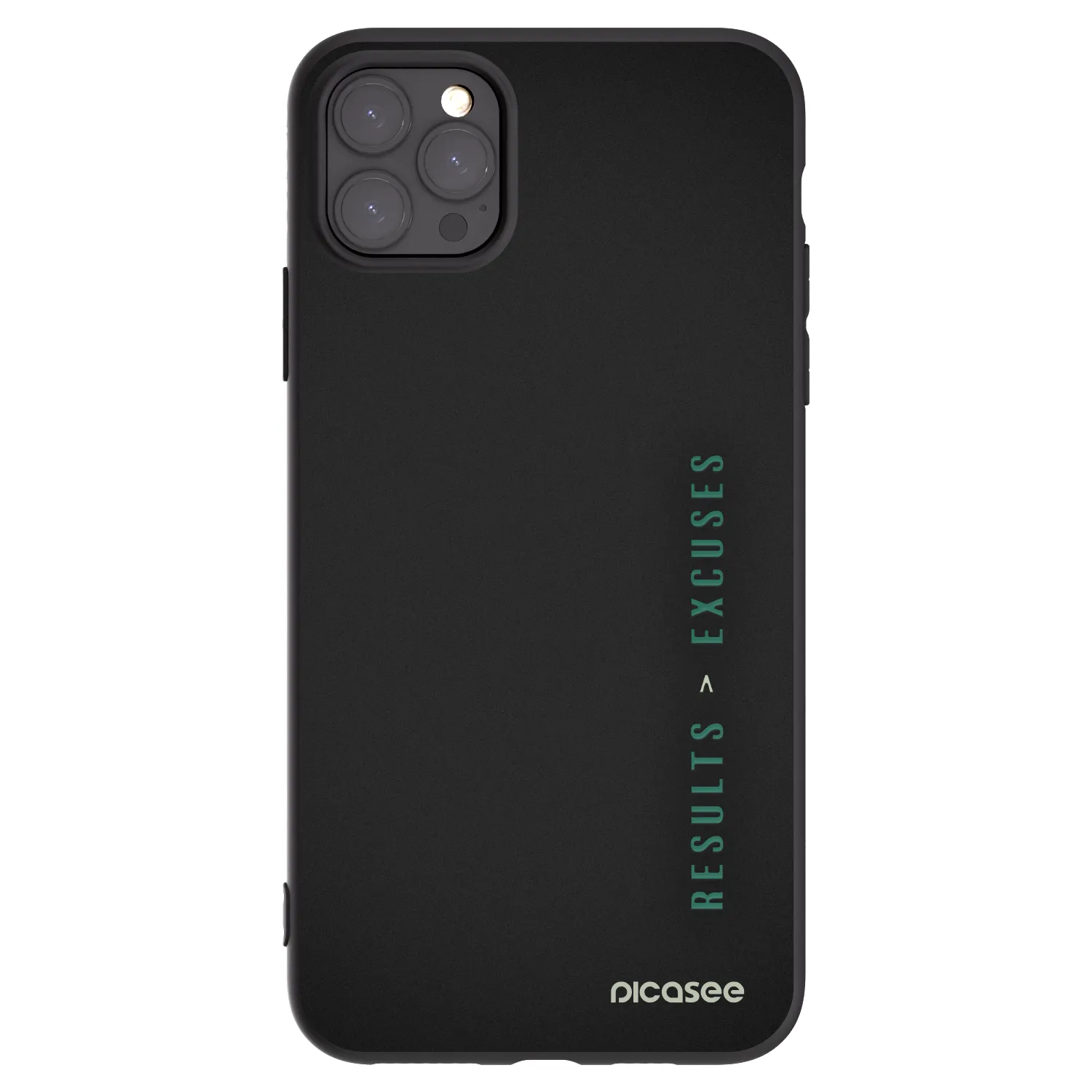 Picasee fekete szilikon tok az alábbi mobiltelefonokra Apple iPhone 11 Pro Max - Results x Excuses