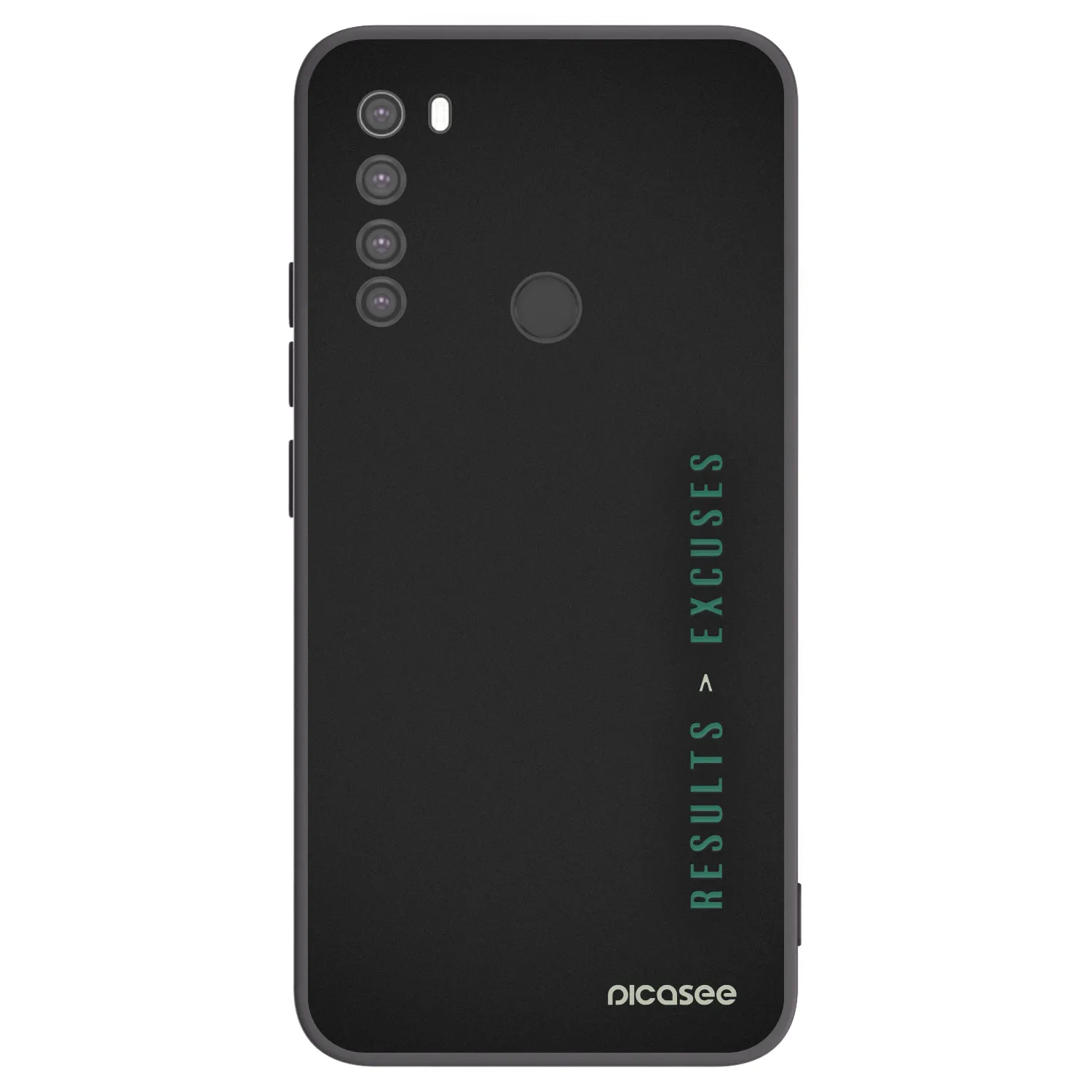 Picasee fekete szilikon tok az alábbi mobiltelefonokra Xiaomi Redmi Note 8 - Results x Excuses