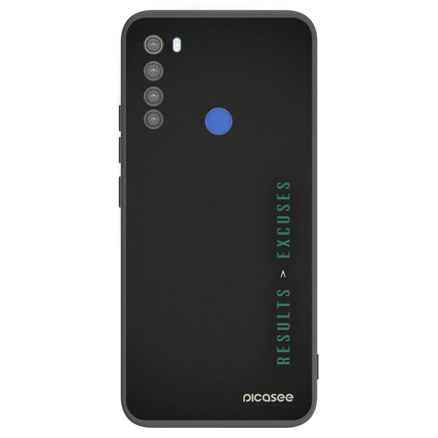 Picasee fekete szilikon tok az alábbi mobiltelefonokra Xiaomi Redmi Note 8T - Results x Excuses