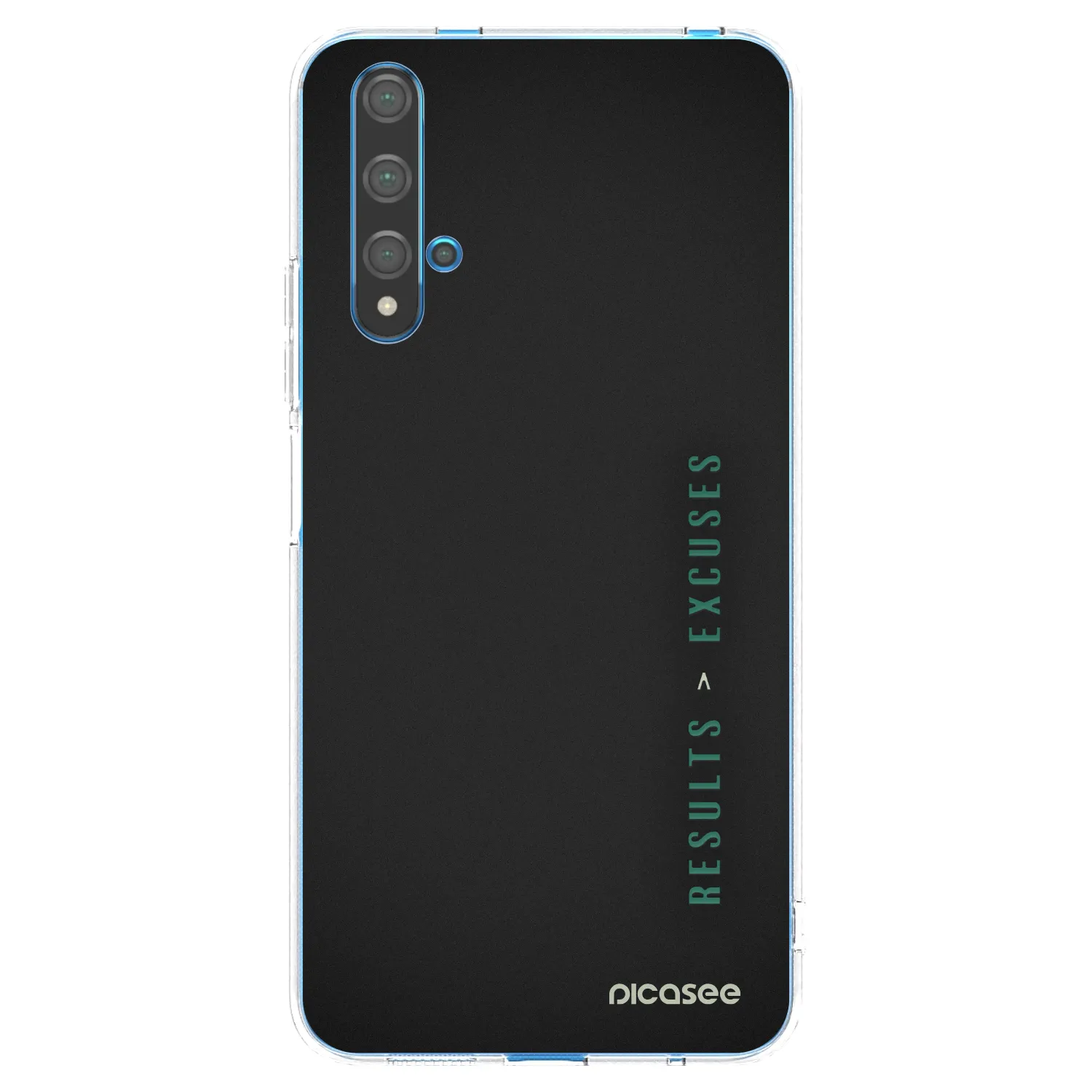 Picasee átlátszó szilikon tok az alábbi mobiltelefonokra Huawei Nova 5T - Results x Excuses