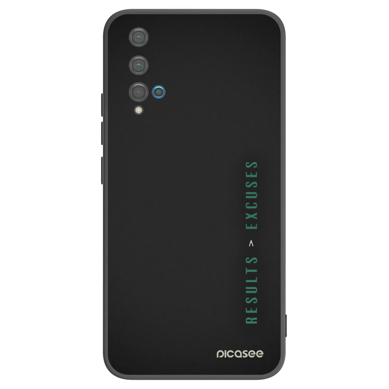 Picasee fekete szilikon tok az alábbi mobiltelefonokra Huawei Nova 5T - Results x Excuses