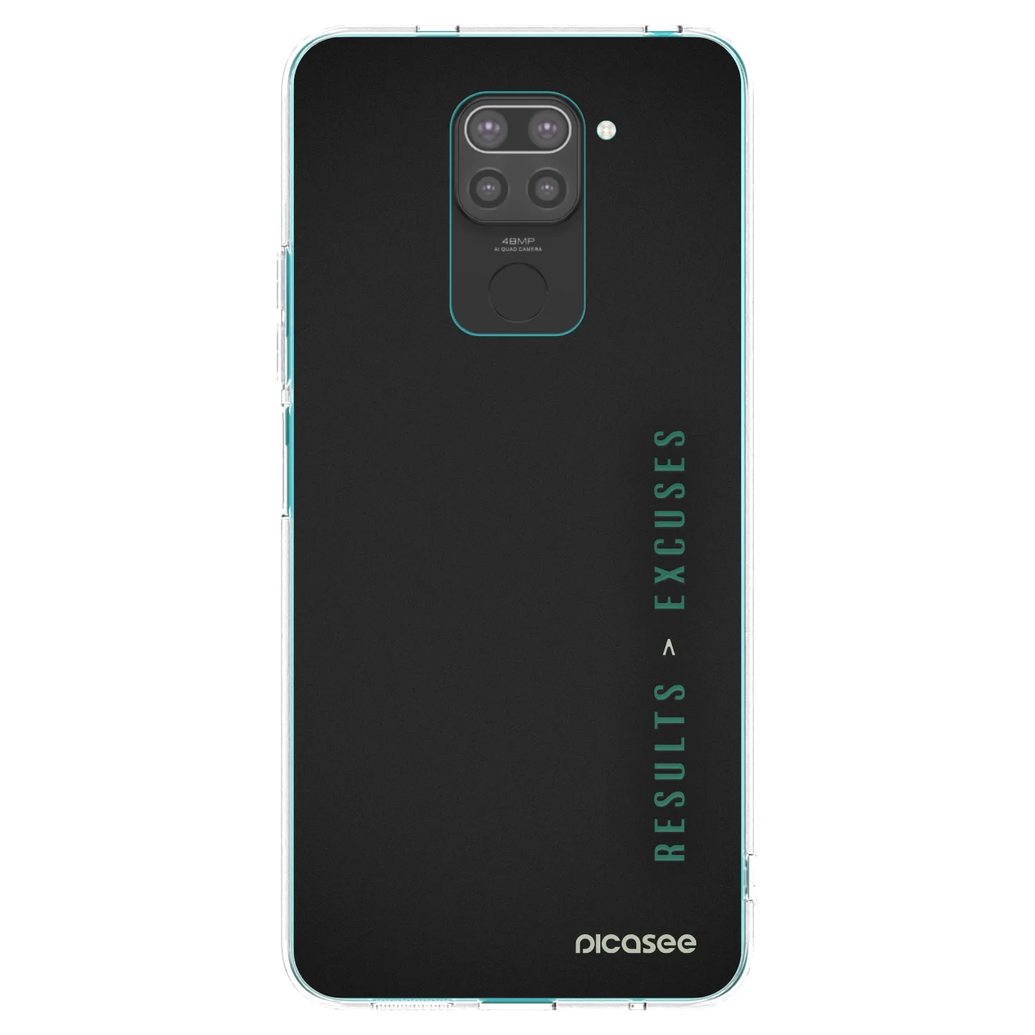 Picasee fekete szilikon tok az alábbi mobiltelefonokra Xiaomi Redmi Note 9 - Results x Excuses
