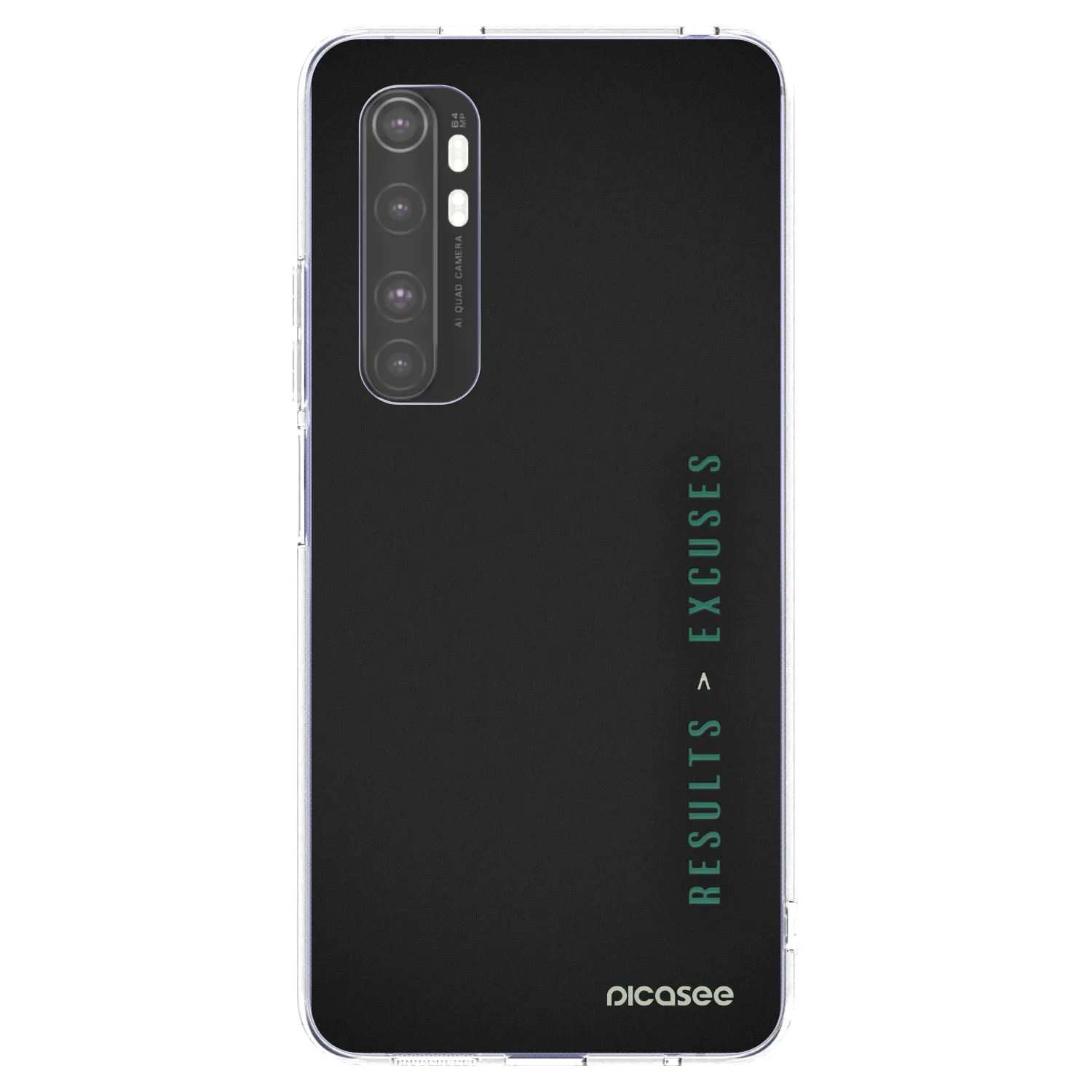 Picasee átlátszó szilikon tok az alábbi mobiltelefonokra Xiaomi Mi Note 10 Lite - Results x Excuses