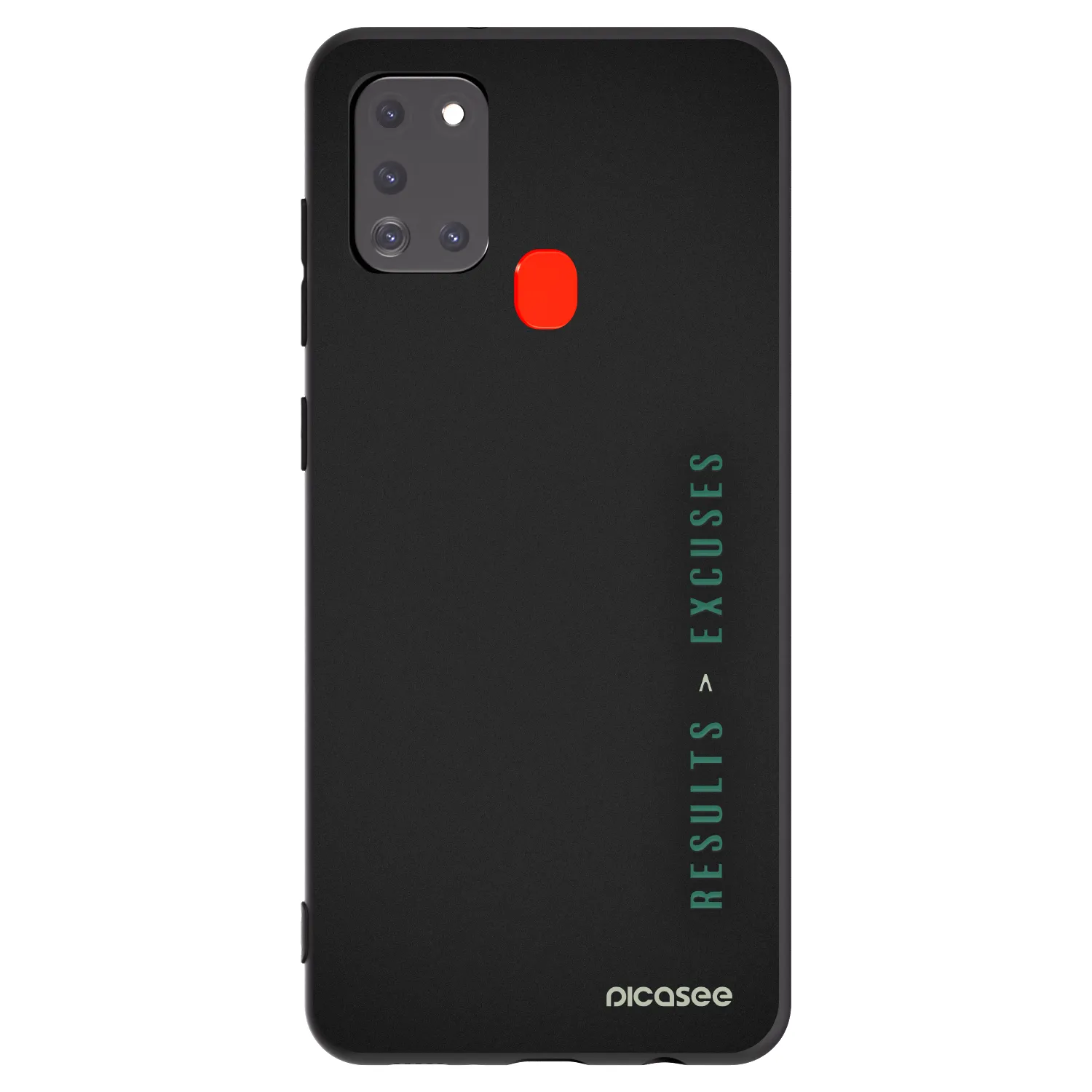 Picasee fekete szilikon tok az alábbi mobiltelefonokra Samsung Galaxy A21s - Results x Excuses