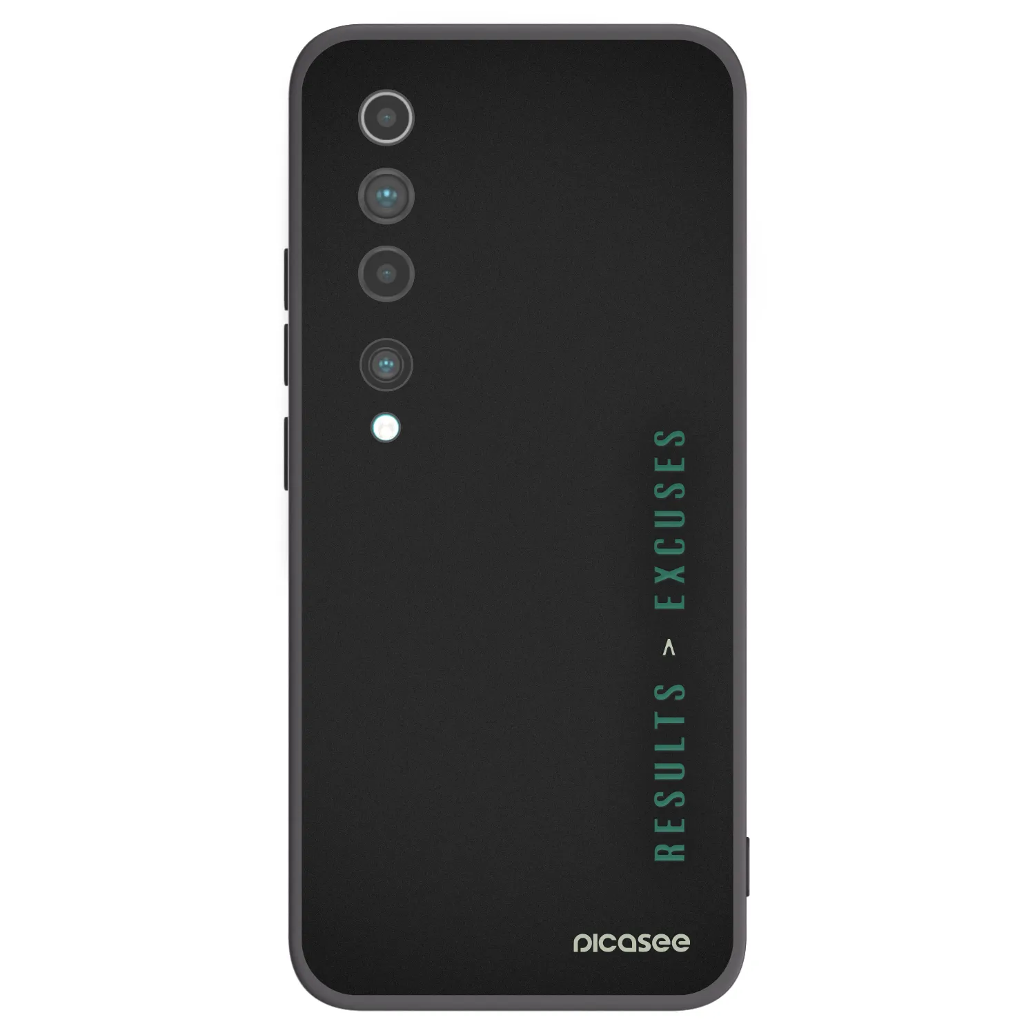 Picasee fekete szilikon tok az alábbi mobiltelefonokra Xiaomi Mi 10 - Results x Excuses