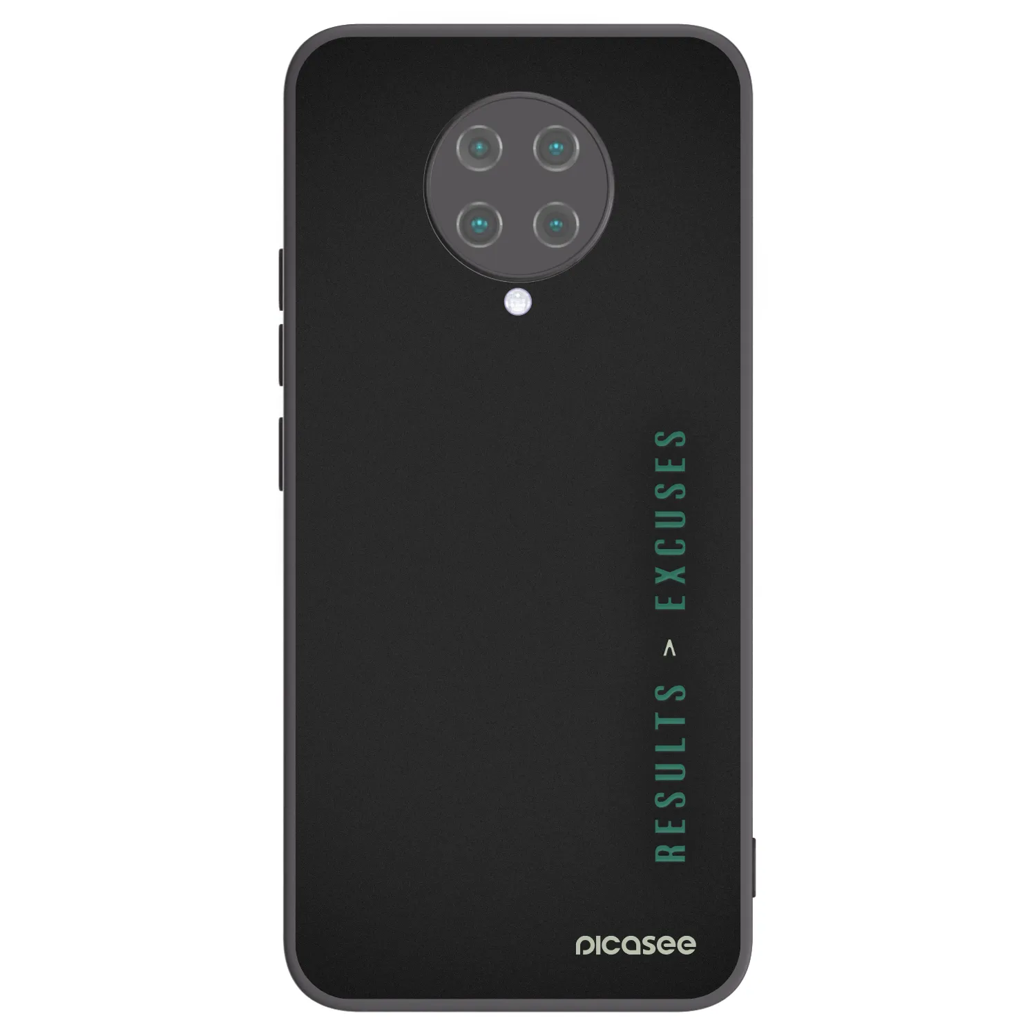 Picasee fekete szilikon tok az alábbi mobiltelefonokra Xiaomi Poco F2 Pro - Results x Excuses