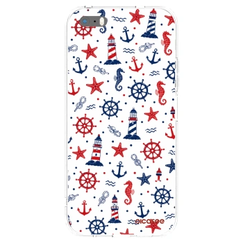 Picasee átlátszó szilikon tok az alábbi mobiltelefonokra Apple iPhone 5/5S/SE - Sailor Vibes