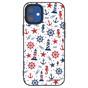 Picasee fekete szilikon tok az alábbi mobiltelefonokra Apple iPhone 12 mini - Sailor Vibes