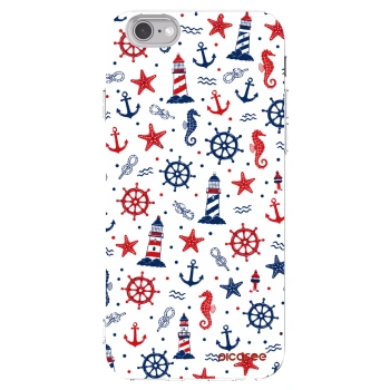 Picasee átlátszó szilikon tok az alábbi mobiltelefonokra Apple iPhone 6/6S - Sailor Vibes