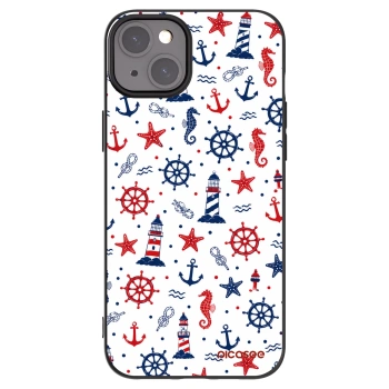 Picasee fekete szilikon tok az alábbi mobiltelefonokra Apple iPhone 15 Plus - Sailor Vibes