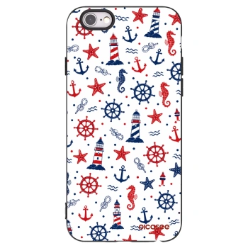 Picasee fekete szilikon tok az alábbi mobiltelefonokra Apple iPhone 6/6S - Sailor Vibes