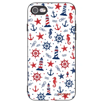 Picasee fekete szilikon tok az alábbi mobiltelefonokra Apple iPhone 7 - Sailor Vibes