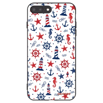 Picasee fekete szilikon tok az alábbi mobiltelefonokra Apple iPhone 8 Plus - Sailor Vibes