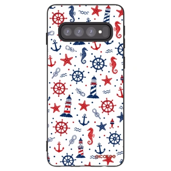 Picasee fekete szilikon tok az alábbi mobiltelefonokra Samsung Galaxy S10 G973 - Sailor Vibes