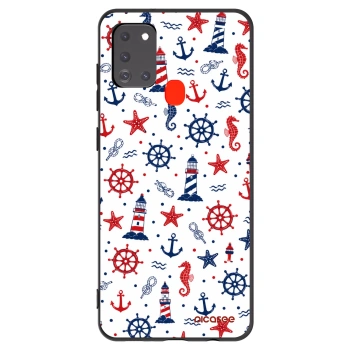 Picasee fekete szilikon tok az alábbi mobiltelefonokra Samsung Galaxy A21s - Sailor Vibes