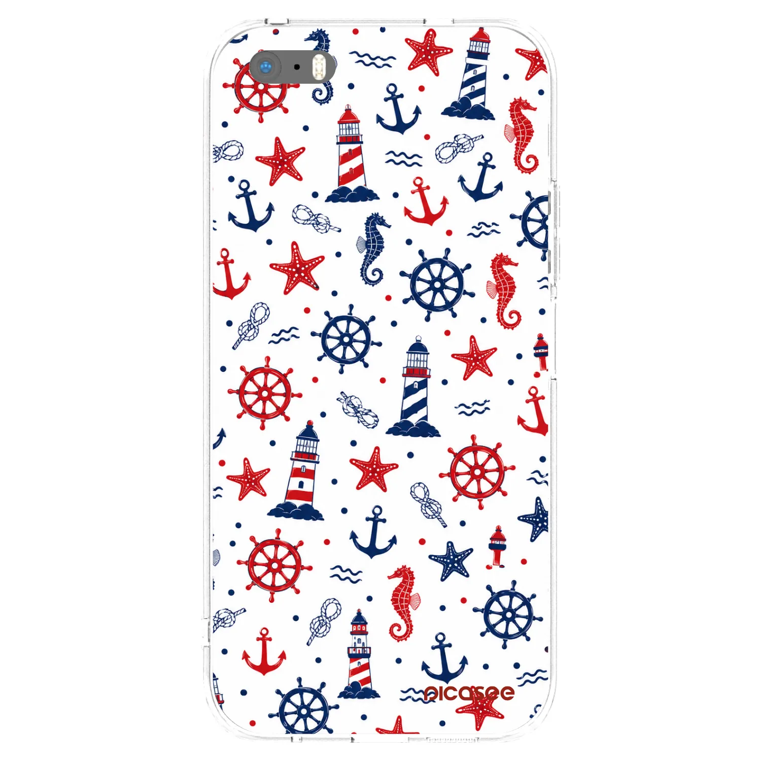 Picasee átlátszó szilikon tok az alábbi mobiltelefonokra Apple iPhone 5/5S/SE - Sailor Vibes