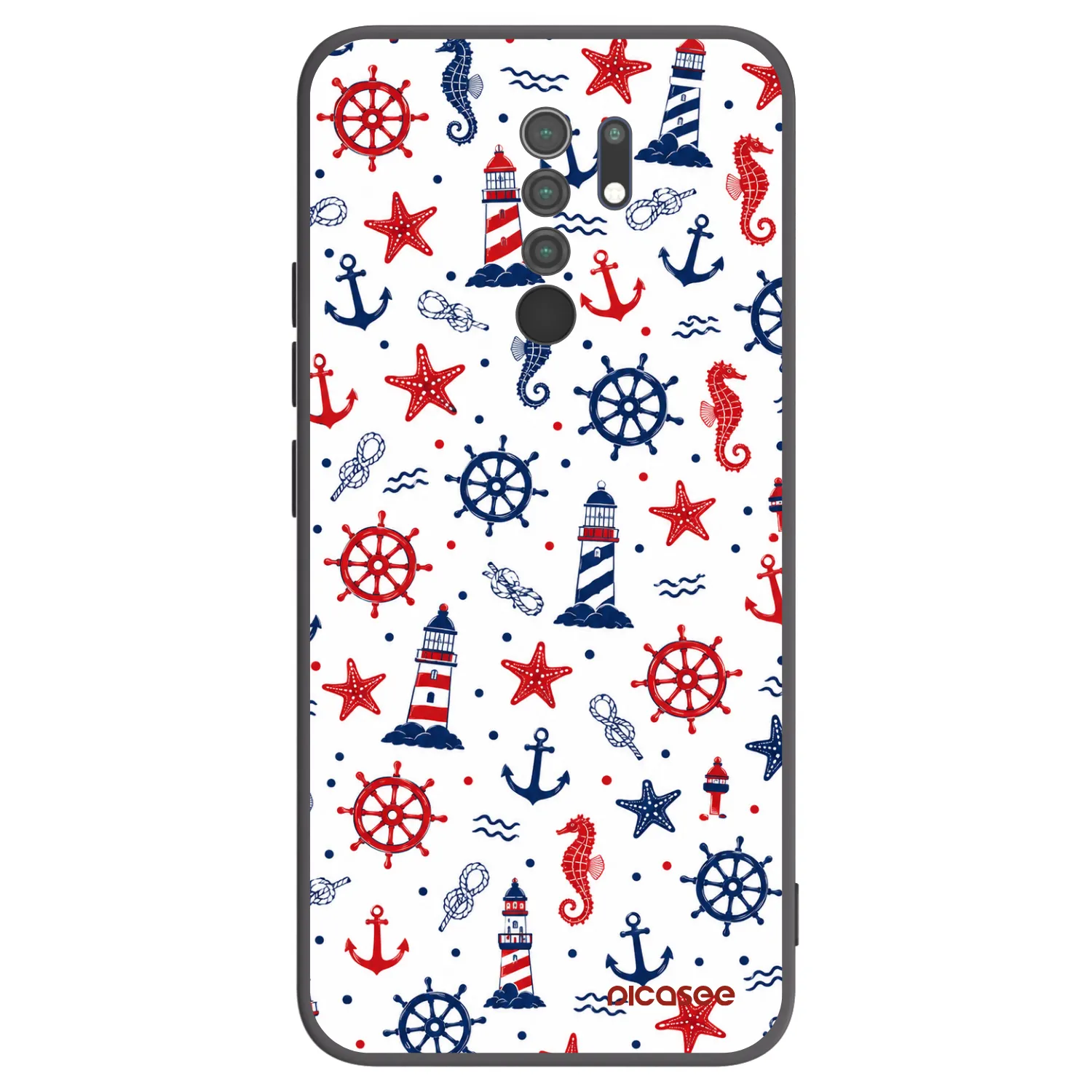 Picasee fekete szilikon tok az alábbi mobiltelefonokra Xiaomi Redmi 9 - Sailor Vibes