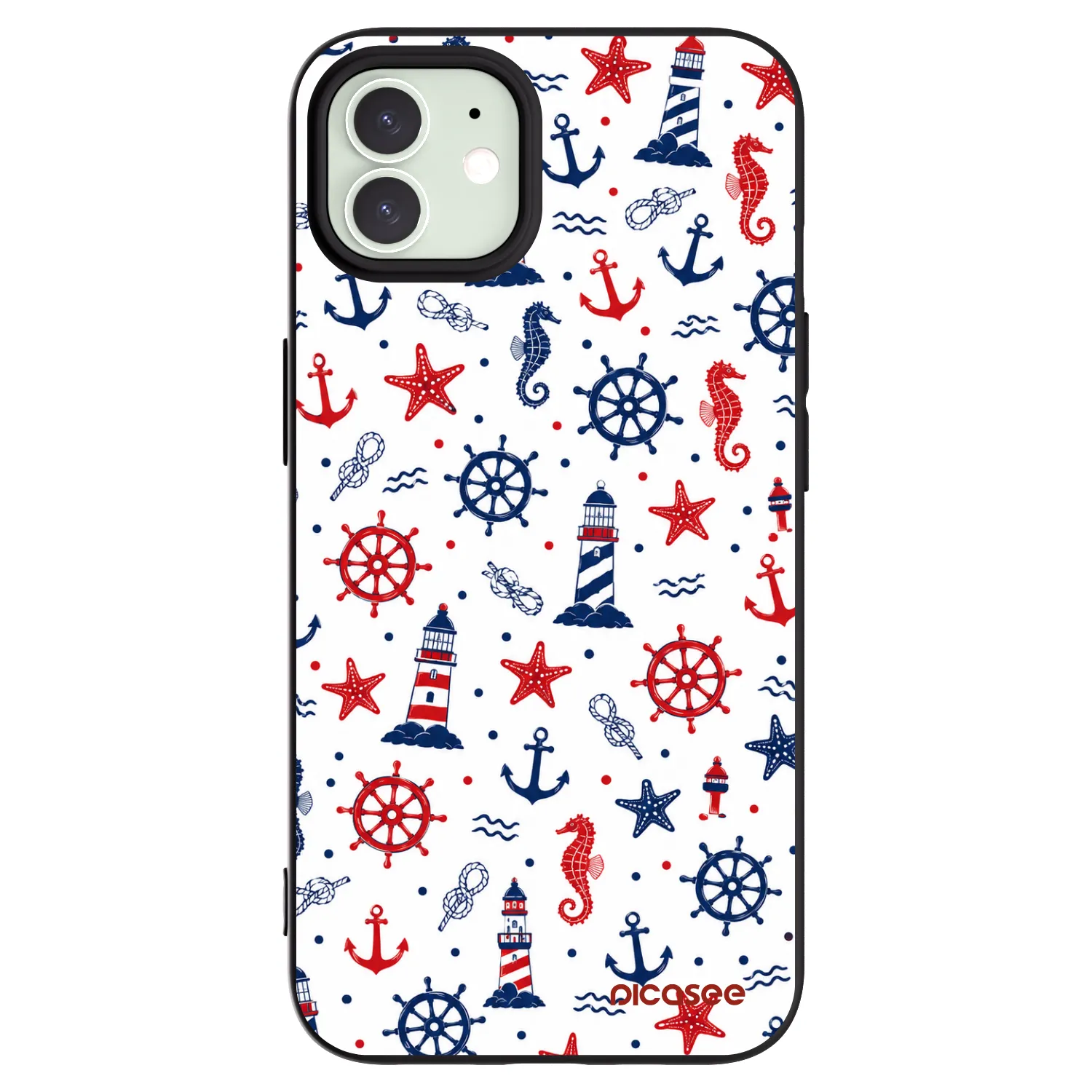 Picasee fekete szilikon tok az alábbi mobiltelefonokra Apple iPhone 12 Pro - Sailor Vibes