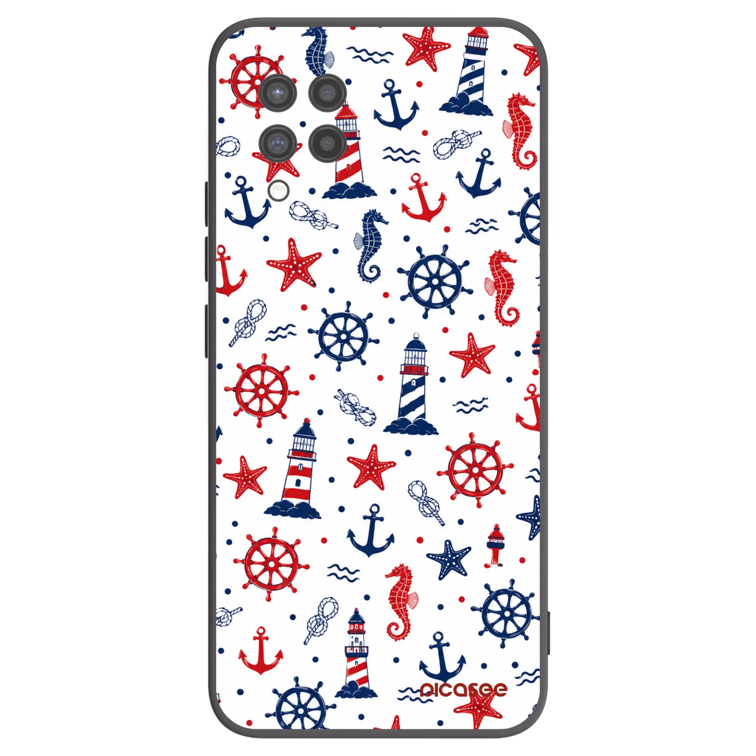 Picasee fekete szilikon tok az alábbi mobiltelefonokra Samsung Galaxy A42 A426B - Sailor Vibes