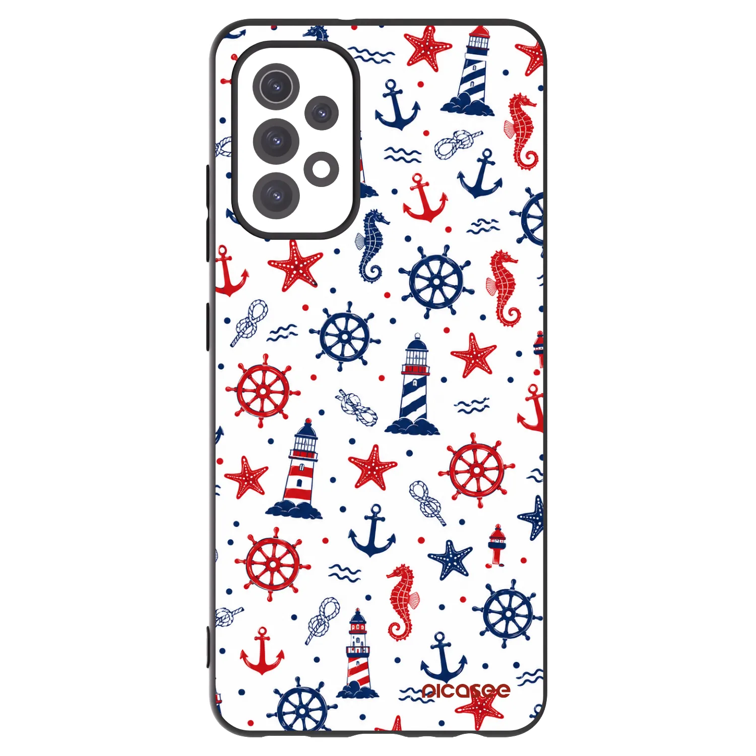 Picasee fekete szilikon tok az alábbi mobiltelefonokra Samsung Galaxy A32 5G A326B - Sailor Vibes