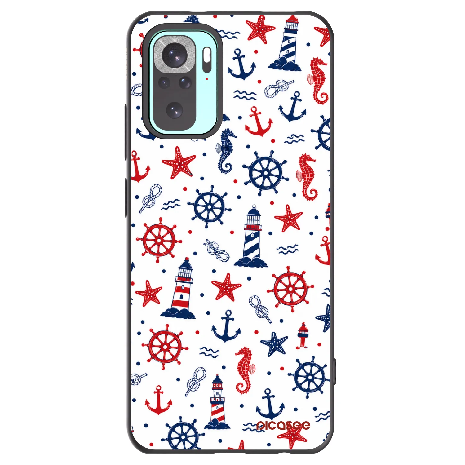 Picasee fekete szilikon tok az alábbi mobiltelefonokra Xiaomi Redmi Note 10 Pro - Sailor Vibes