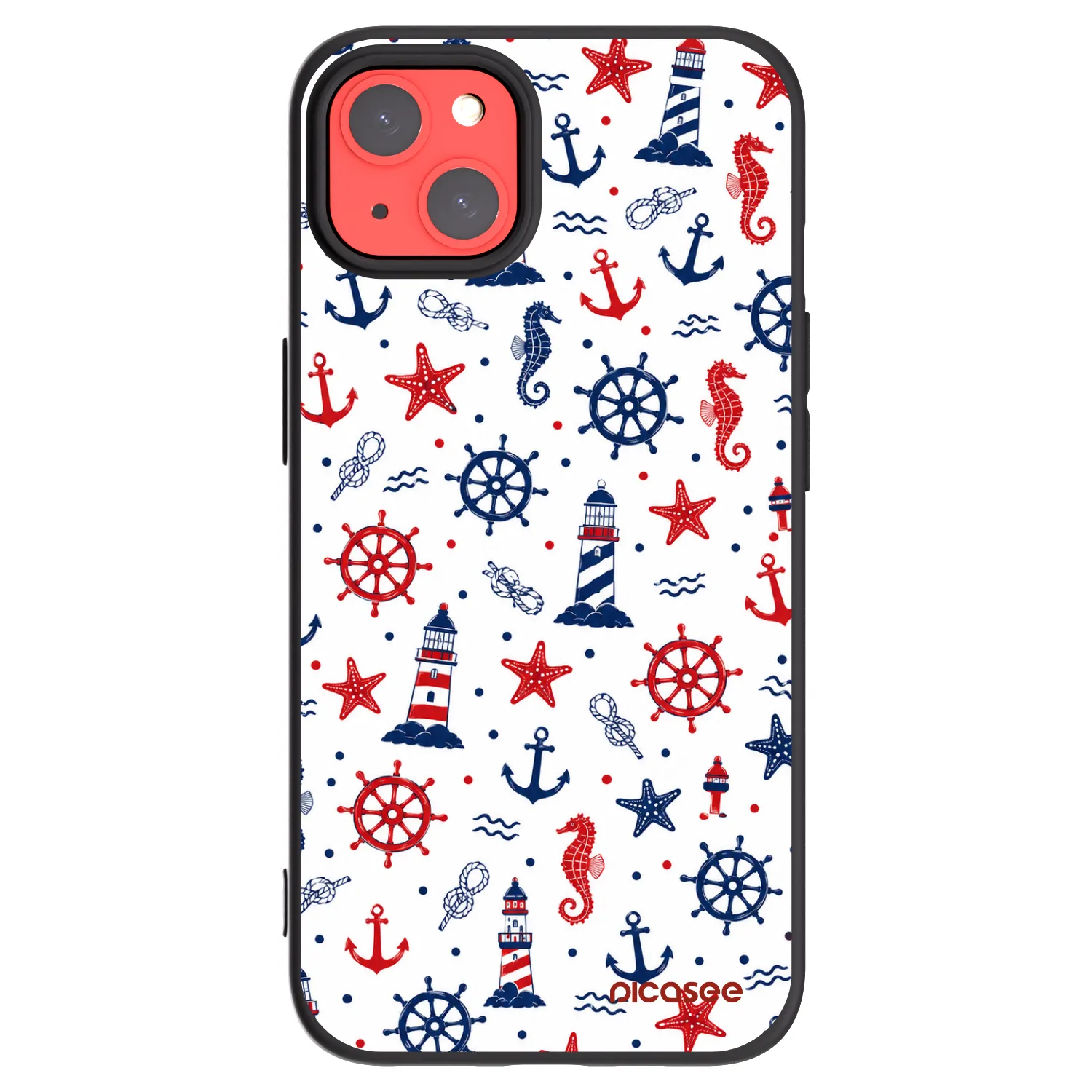 Picasee fekete szilikon tok az alábbi mobiltelefonokra Apple iPhone 13 - Sailor Vibes