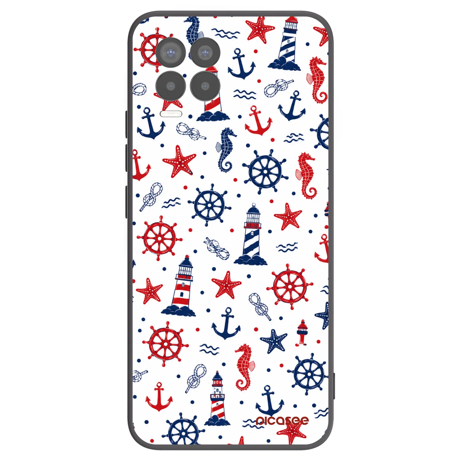 Picasee fekete szilikon tok az alábbi mobiltelefonokra Realme 8 Pro - Sailor Vibes