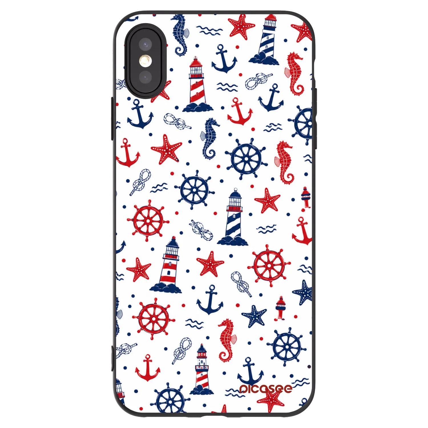Picasee fekete szilikon tok az alábbi mobiltelefonokra Apple iPhone XS Max - Sailor Vibes