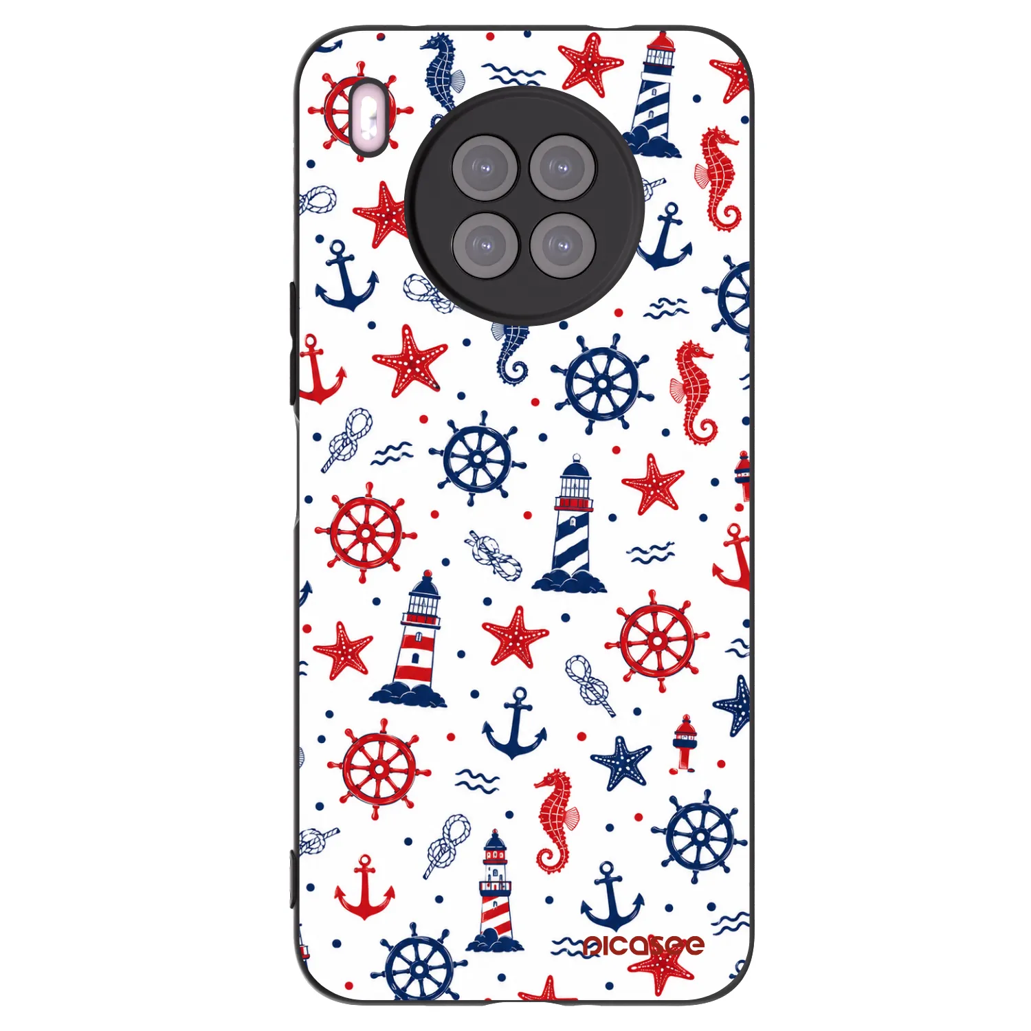 Picasee fekete szilikon tok az alábbi mobiltelefonokra Huawei Nova 8i - Sailor Vibes
