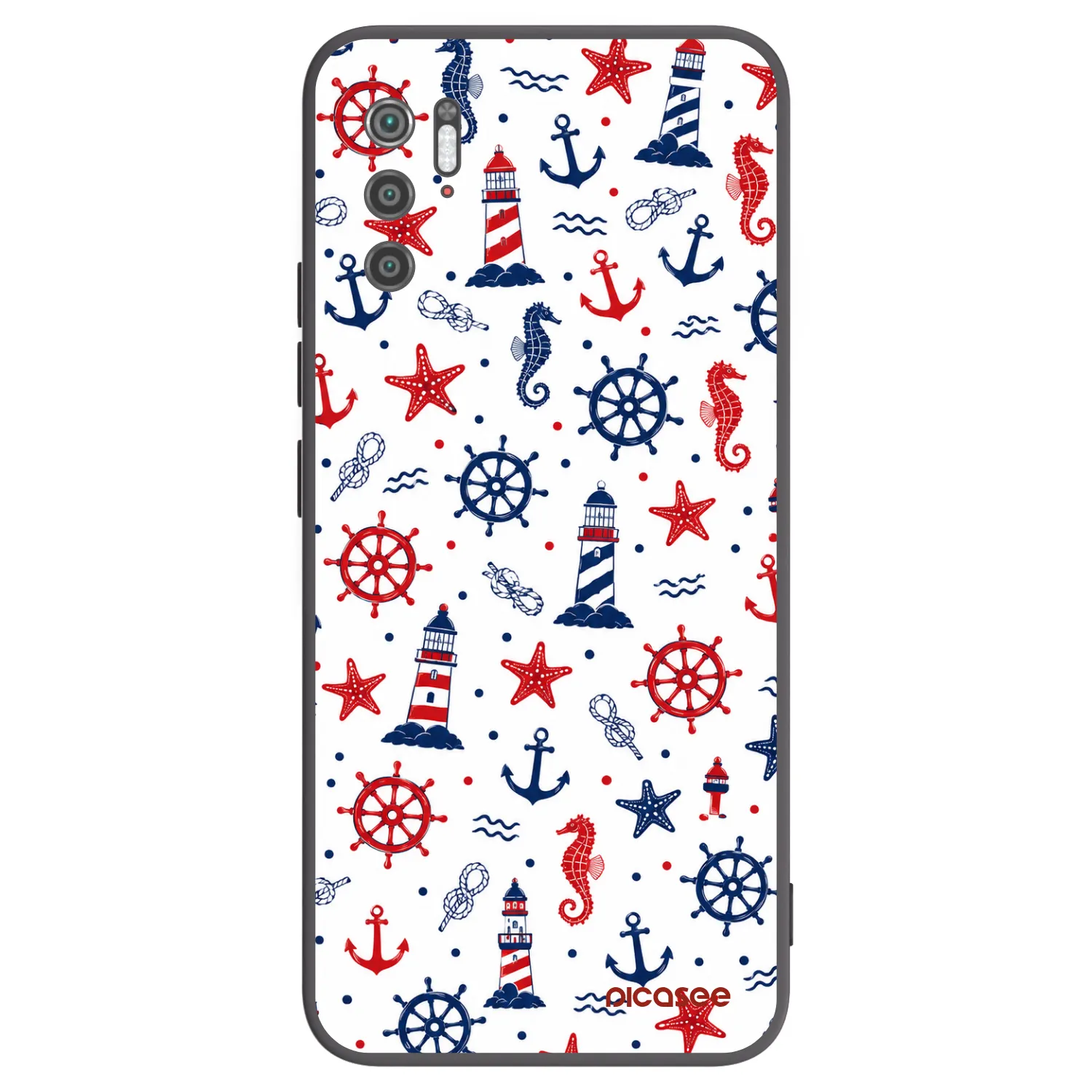 Picasee fekete szilikon tok az alábbi mobiltelefonokra Xiaomi Poco M3 Pro 5G - Sailor Vibes