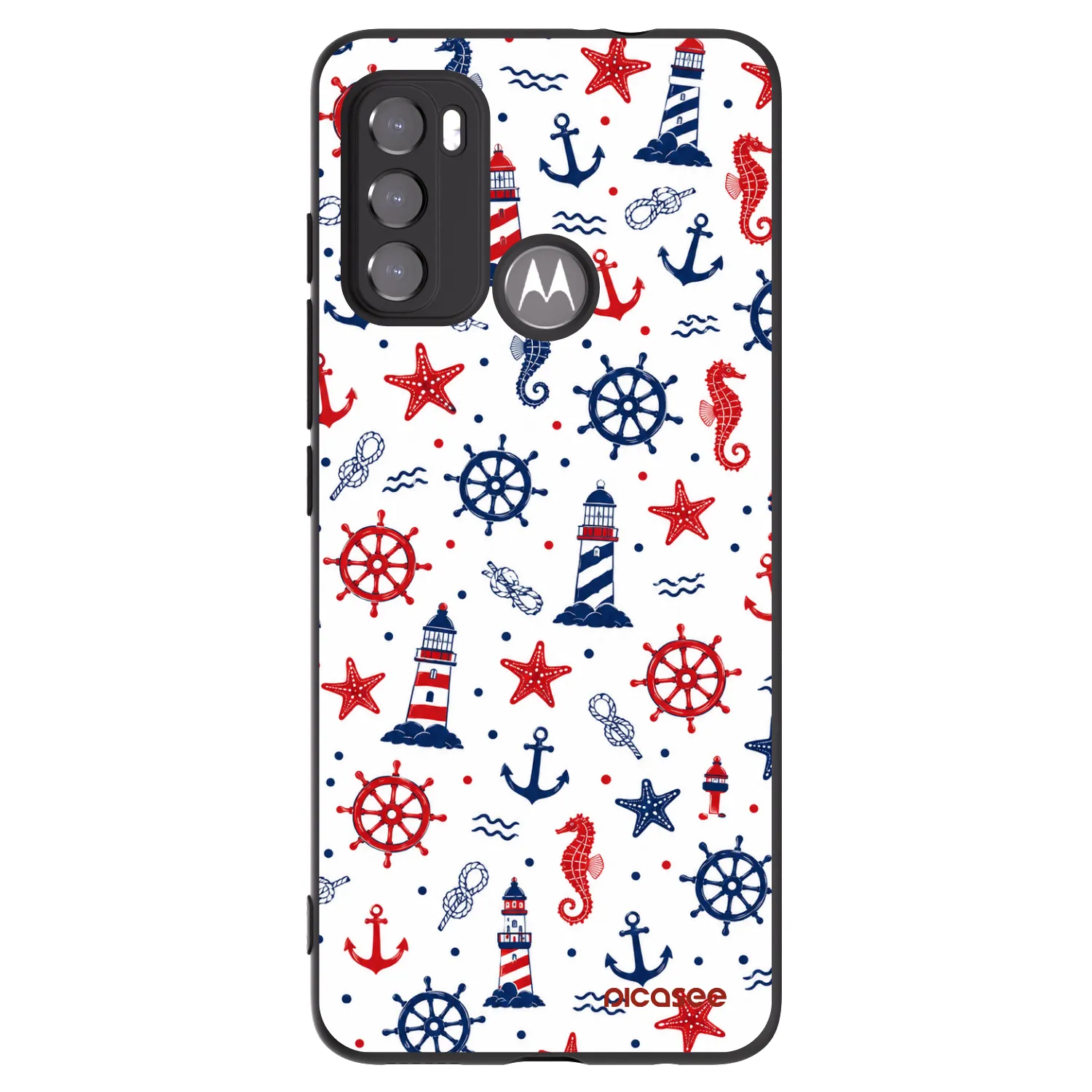 Picasee fekete szilikon tok az alábbi mobiltelefonokra Motorola Moto G60 - Sailor Vibes
