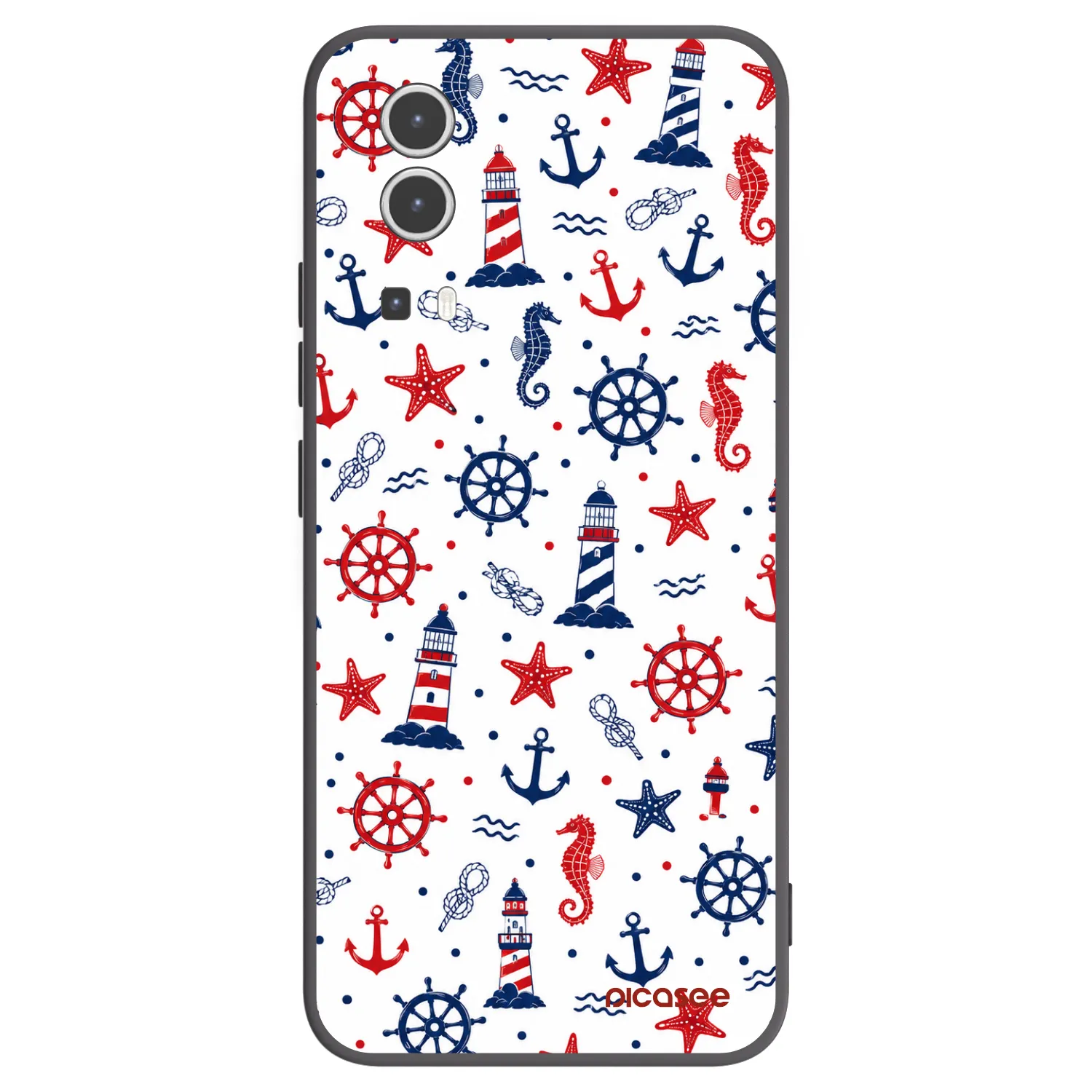 Picasee fekete szilikon tok az alábbi mobiltelefonokra Vivo Y72 5G - Sailor Vibes