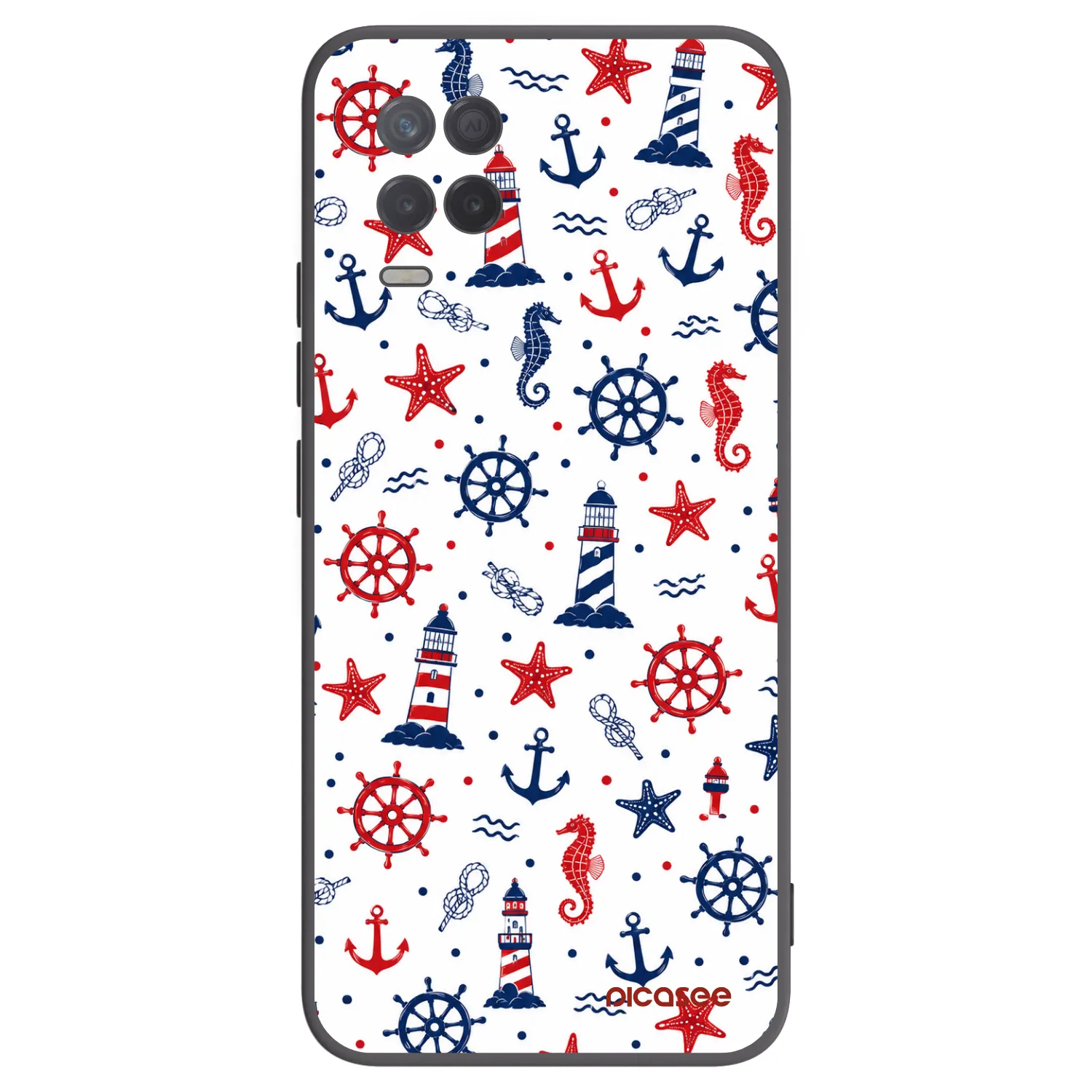 Picasee fekete szilikon tok az alábbi mobiltelefonokra Realme 8 5G - Sailor Vibes