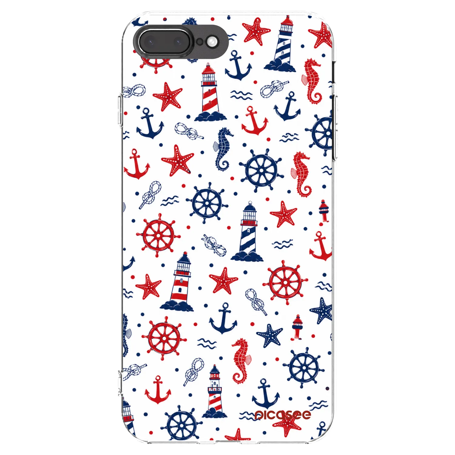 Picasee átlátszó szilikon tok az alábbi mobiltelefonokra Apple iPhone 7 Plus - Sailor Vibes