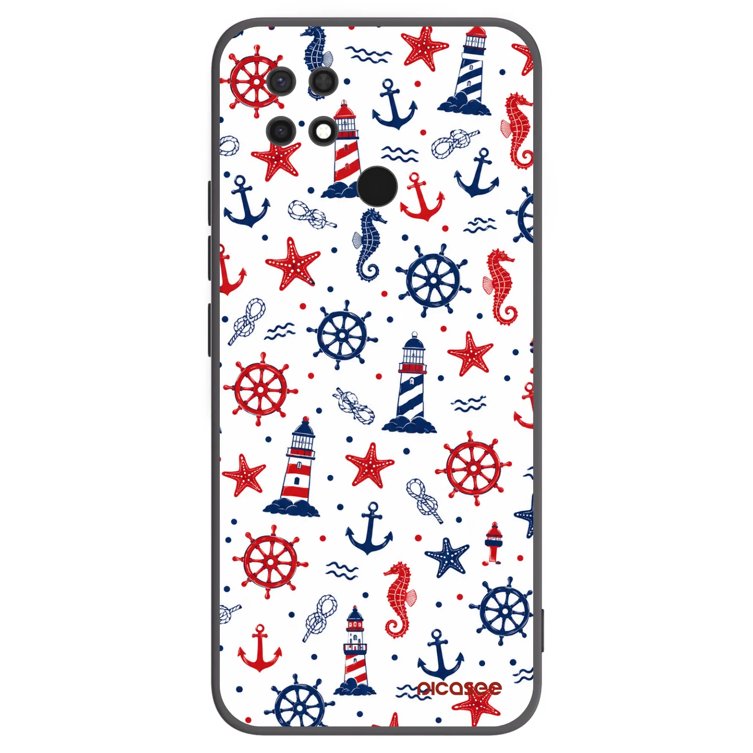 Picasee fekete szilikon tok az alábbi mobiltelefonokra Xiaomi Redmi 10C - Sailor Vibes