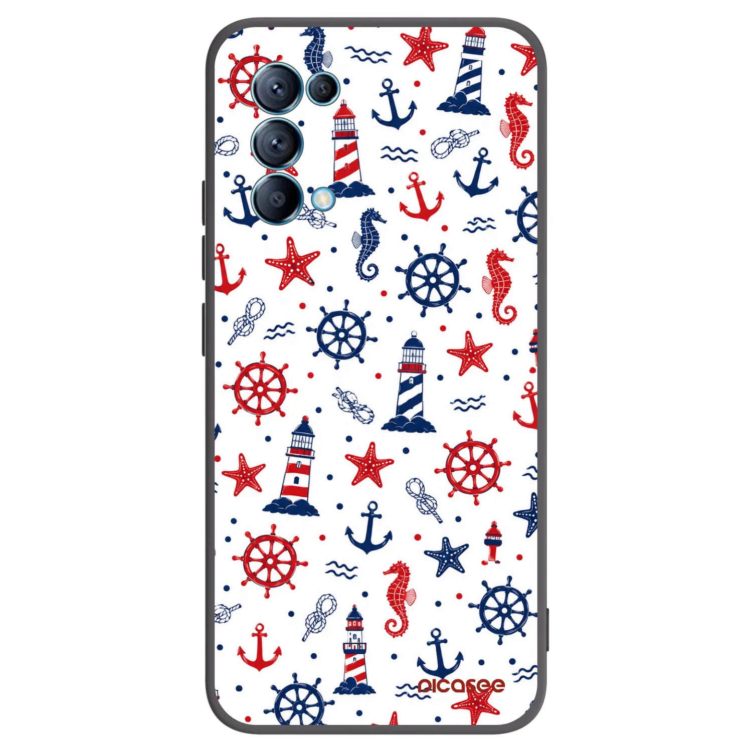 Picasee fekete szilikon tok az alábbi mobiltelefonokra OPPO Reno 5 5G - Sailor Vibes