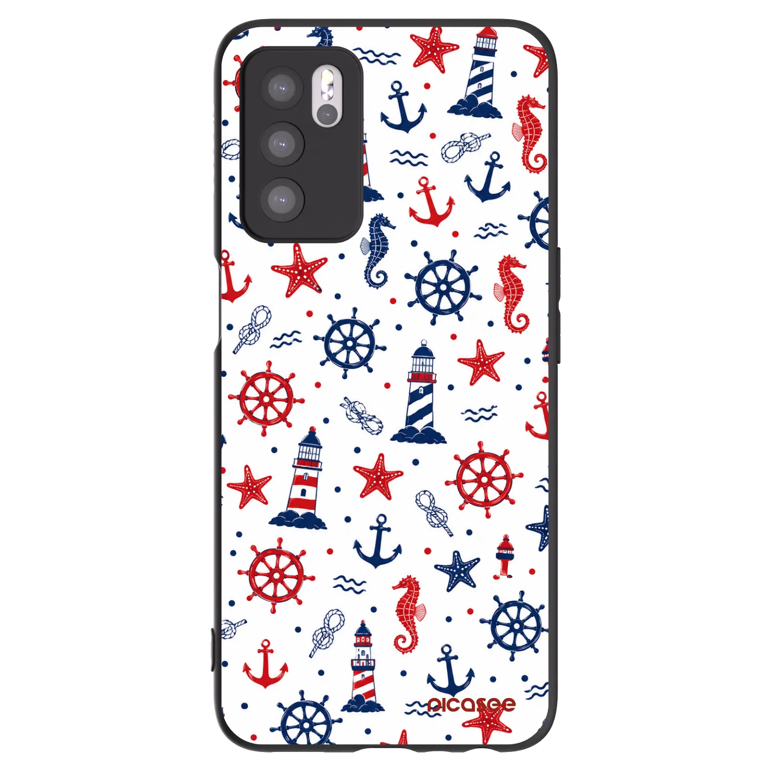 Picasee fekete szilikon tok az alábbi mobiltelefonokra OPPO A16 - Sailor Vibes